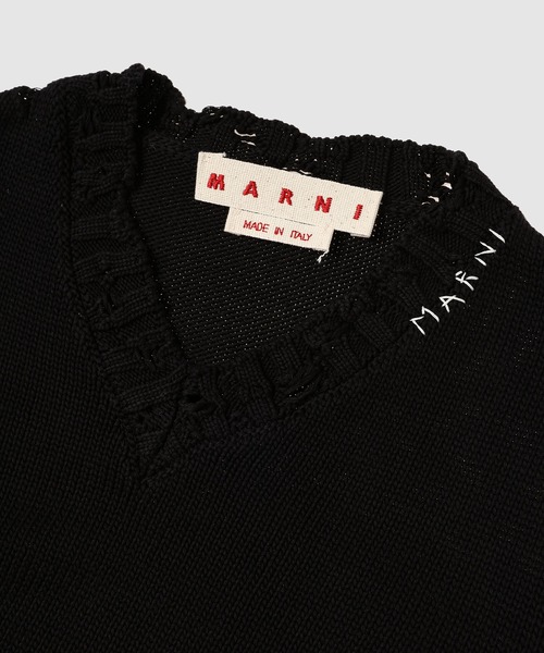 MARNI(マルニ)の「UNFINISHED KNIT / ベスト(ベスト・メンズ・ブラック・46(M)/48(L))」の3枚目の写真