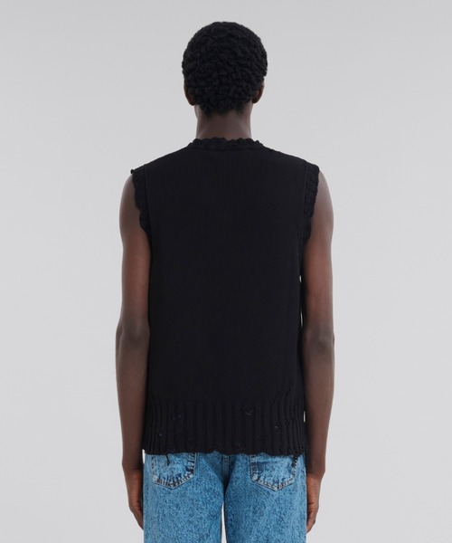 MARNI(マルニ)の「UNFINISHED KNIT / ベスト(ベスト・メンズ・ブラック・46(M)/48(L))」の7枚目の写真