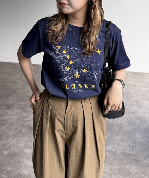 CPCM（シーピーシーエム）の「スーベニアTシャツ（Tシャツ/カットソー・レディース・グレー/チャコールグレー/ホワイト/ネイビー・FREE）」の13枚目の写真