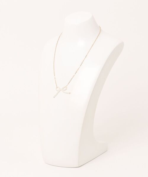 GGD SELECT(ジージーディー セレクト)の「パールリボンネックレス(ネックレス・レディース・ゴールド・FREE)」の3枚目の写真