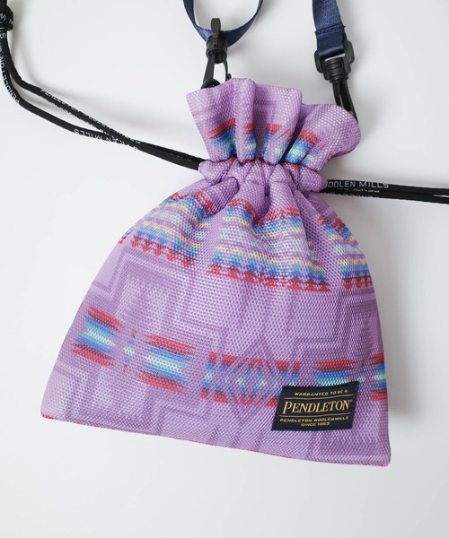 PENDLETON（ペンドルトン）の「【PE】【PENDLETON/ペンドルトン】SOFTMESH DRAW SHOULD ソフトメッシュ ドロー ショルダーバッグ（ショルダーバッグ・メンズ・ベージュ/ラベンダー/オフホワイト・FREE）」の9枚目の写真