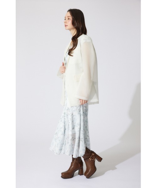 rienda（リエンダ）の「シングルテーラードライトジャケット（テーラードジャケット・レディース・アイボリー/ブラック・FREE）」の7枚目の写真