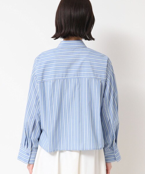 Dessin(デッサン)の「【洗える・4サイズ展開】ポケット付きクロップド丈シャツ(XS~L)(シャツ/ブラウス・レディース・アイボリー系2/スモーキーグリーン系3/こしょう色系3・00/01/02/03)」の6枚目の写真
