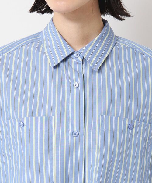 Dessin(デッサン)の「【洗える・4サイズ展開】ポケット付きクロップド丈シャツ(XS~L)(シャツ/ブラウス・レディース・アイボリー系2/スモーキーグリーン系3/こしょう色系3・00/01/02/03)」の7枚目の写真