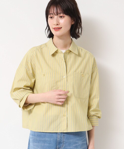 Dessin(デッサン)の「【洗える・4サイズ展開】ポケット付きクロップド丈シャツ(XS~L)(シャツ/ブラウス・レディース・アイボリー系2/スモーキーグリーン系3/こしょう色系3・00/01/02/03)」の20枚目の写真
