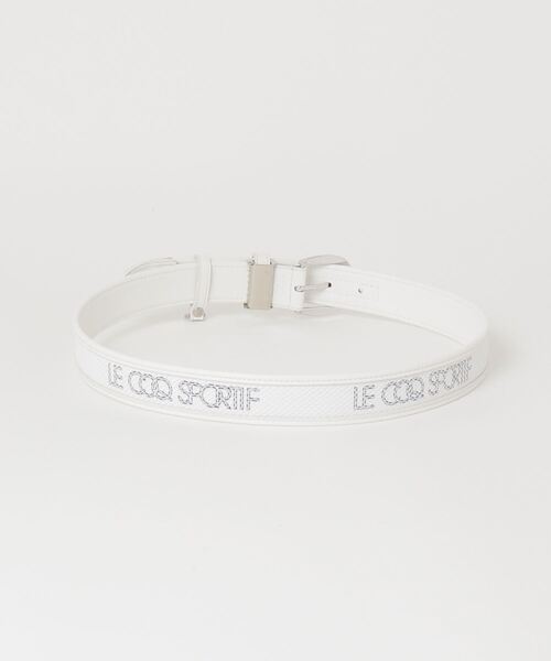 ALPEN / SPORTS DEPO SELECT（アルペンスポーツデポセレクト）の「ルコックスポルティフ ゴルフ  ルコックゴルフ_ロゴメッシュベルト（ベルト・レディース・ネイビー/ホワイト/ベージュ・FREE）」の4枚目の写真
