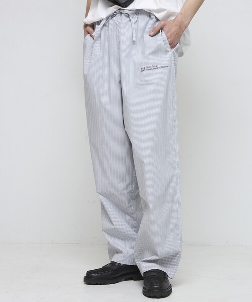 Firsthand（ファーストハンド）の「MA Firsthand/マ ファーストハンド BASICロゴ刺繍ストライプイージーパンツ（その他パンツ・メンズ・サックスブルー/ホワイト・L/M/LARGE/MEDIUM）」の19枚目の写真