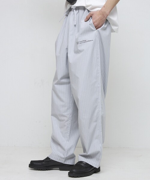 Firsthand（ファーストハンド）の「MA Firsthand/マ ファーストハンド BASICロゴ刺繍ストライプイージーパンツ（その他パンツ・メンズ・サックスブルー/ホワイト・L/M/LARGE/MEDIUM）」の20枚目の写真