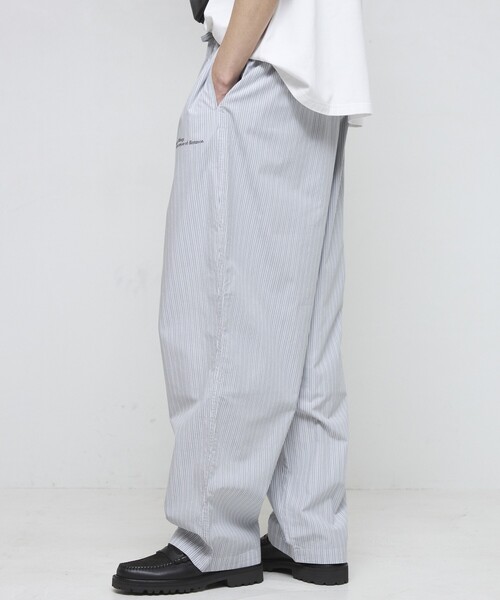 Firsthand（ファーストハンド）の「MA Firsthand/マ ファーストハンド BASICロゴ刺繍ストライプイージーパンツ（その他パンツ・メンズ・サックスブルー/ホワイト・L/M/LARGE/MEDIUM）」の22枚目の写真