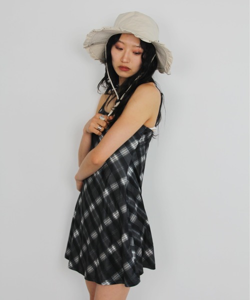 ANDMARY アンドマリー アンナチェックドレス ロング キャミ
