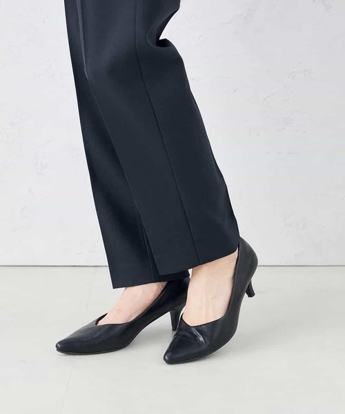 a.v.v（アーヴェヴェ）の「【洗える/ストレッチ/UVカット】麻調ストレッチテーパードパンツ（スーツパンツ・レディース・グレー/ネイビー/ベージュ・38/40/34/36/42）」の7枚目の写真