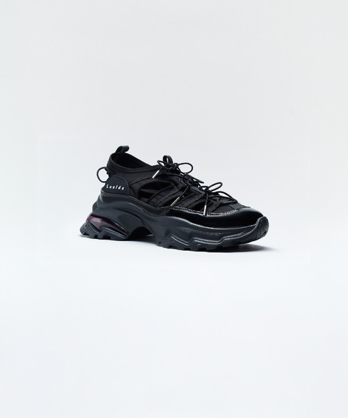 Lucida(ルシーダ)の「Zosma/ダブルリボンストレッチ厚底スニーカー(サンダル・レディース・ブラック/ホワイト/ベージュ・35/36/37/38/39)」の8枚目の写真