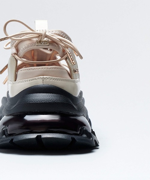 Lucida(ルシーダ)の「Zosma/ダブルリボンストレッチ厚底スニーカー(サンダル・レディース・ブラック/ホワイト/ベージュ・35/36/37/38/39)」の19枚目の写真