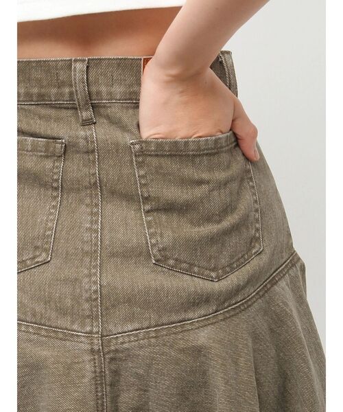 EVRIS（エヴリス）の「ランダムヘムミディーデニムスカート（デニムスカート・レディース・カーキ/ブルー・MEDIUM/SMALL）」の21枚目の写真