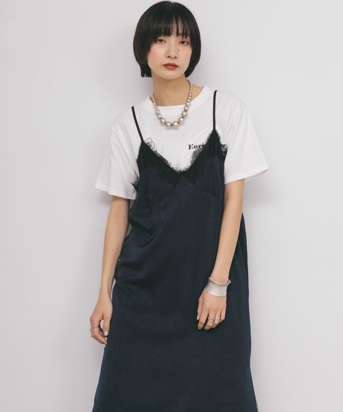 KBF(ケイビーエフ)の「レーストリムキャミワンピース(ワンピース・レディース・ネイビー/ベージュ系その他・ONE)」の12枚目の写真
