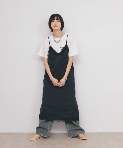 セール】レーストリムキャミワンピース（ワンピース）｜KBF