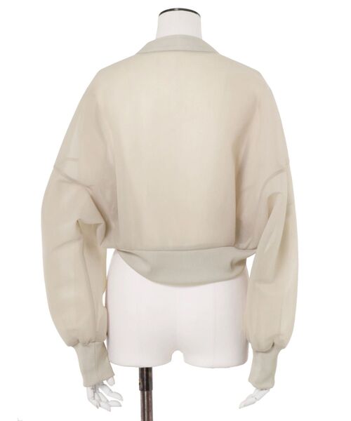 UN3D.(アンスリード)の「SHEER MA-1 BOURZON / シアーMA-1ブルゾン(MA-1・レディース・ベージュ/ブラック・FREE)」の13枚目の写真