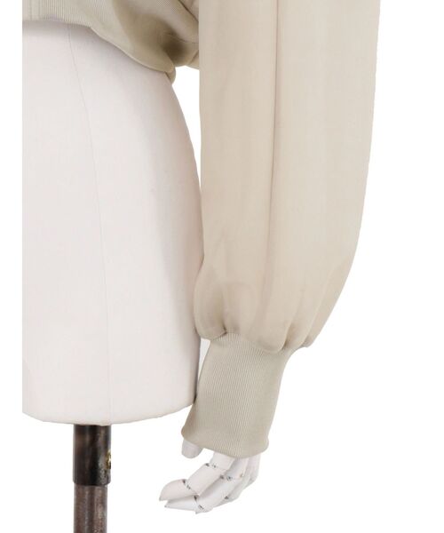 UN3D.(アンスリード)の「SHEER MA-1 BOURZON / シアーMA-1ブルゾン(MA-1・レディース・ベージュ/ブラック・FREE)」の16枚目の写真