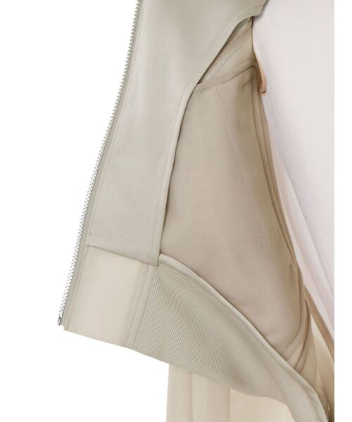 UN3D.(アンスリード)の「SHEER MA-1 BOURZON / シアーMA-1ブルゾン(MA-1・レディース・ベージュ/ブラック・FREE)」の18枚目の写真