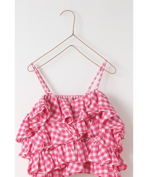 LOWRYS FARM(ローリーズファーム)の「INDIAISフリルキャミ 329871(キャミソール・キッズ・ピンク/ブラック・130cm/120cm/110cm/140cm/150cm)」の9枚目の写真