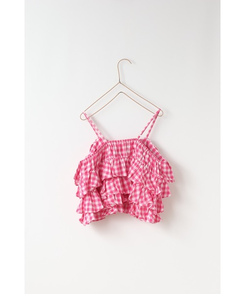 LOWRYS FARM(ローリーズファーム)の「INDIAISフリルキャミ 329871(キャミソール・キッズ・ピンク/ブラック・130cm/120cm/110cm/140cm/150cm)」の6枚目の写真