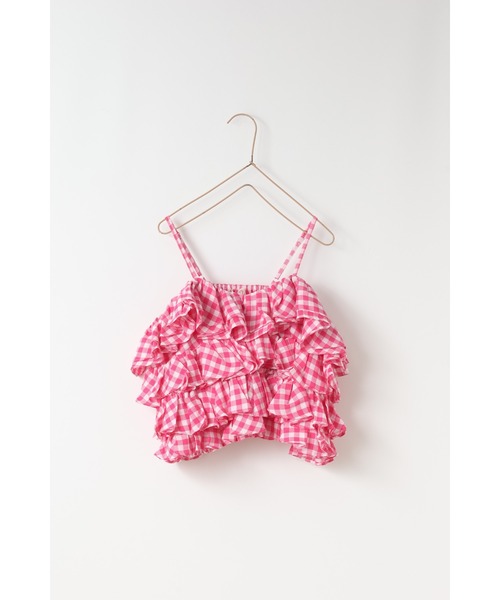 LOWRYS FARM(ローリーズファーム)の「INDIAISフリルキャミ 329871(キャミソール・キッズ・ピンク/ブラック・130cm/120cm/110cm/140cm/150cm)」の15枚目の写真