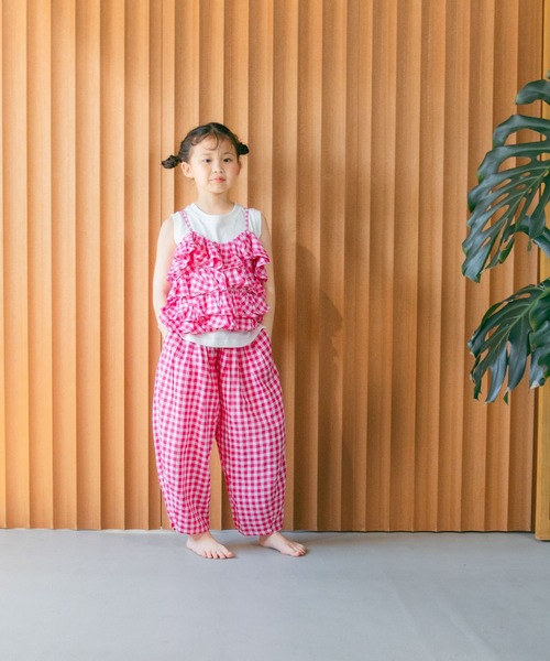 LOWRYS FARM(ローリーズファーム)の「INDIAISフリルキャミ 329871(キャミソール・キッズ・ピンク/ブラック・130cm/120cm/110cm/140cm/150cm)」の10枚目の写真