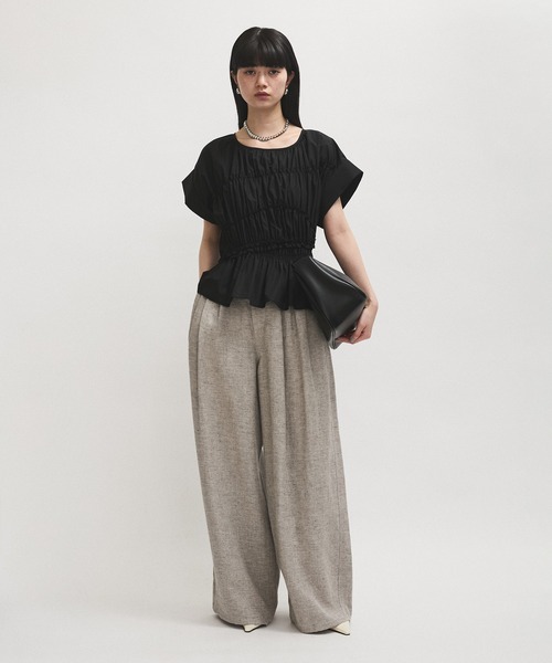 【WEB限定】ランダムギャザリングブラウス WEB限定】ランダムギャザリングブラウス（シャツ/ブラウス