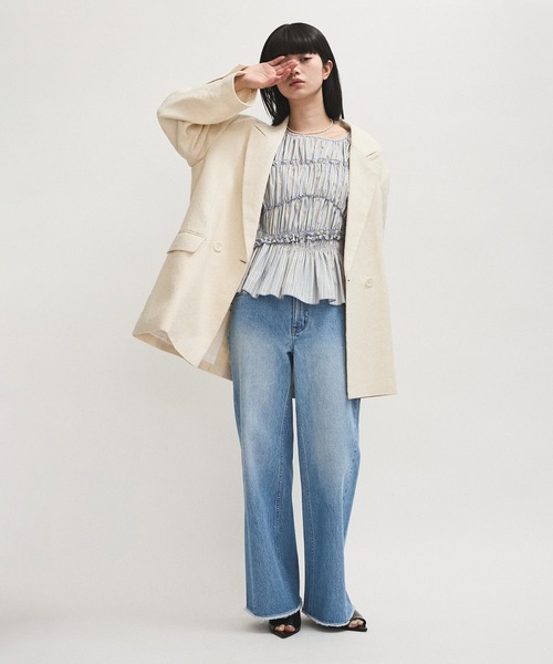 【WEB限定】ランダムギャザリングブラウス WEB限定】ランダムギャザリングブラウス（シャツ/ブラウス