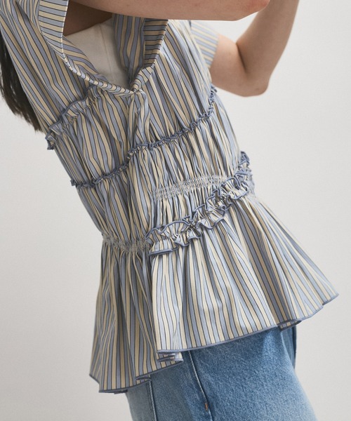 【WEB限定】ランダムギャザリングブラウス WEB限定】ランダムギャザリングブラウス（シャツ/ブラウス