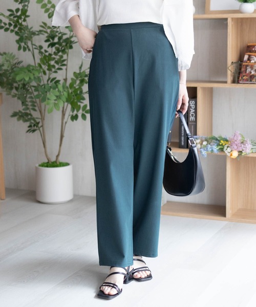 NAVY(ネイビー)の「nAvy SARARI フローズンセミワイドパンツ【冷感 ドライ UVカット ストレッチ】(その他パンツ・レディース・ベージュ/ネイビー系/ブラック/ブルー系/グリーン・S/M/L)」の15枚目の写真