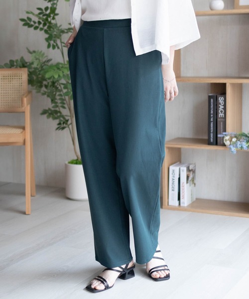 NAVY(ネイビー)の「nAvy SARARI フローズンセミワイドパンツ【冷感 ドライ UVカット ストレッチ】(その他パンツ・レディース・ベージュ/ネイビー系/ブラック/ブルー系/グリーン・S/M/L)」の16枚目の写真