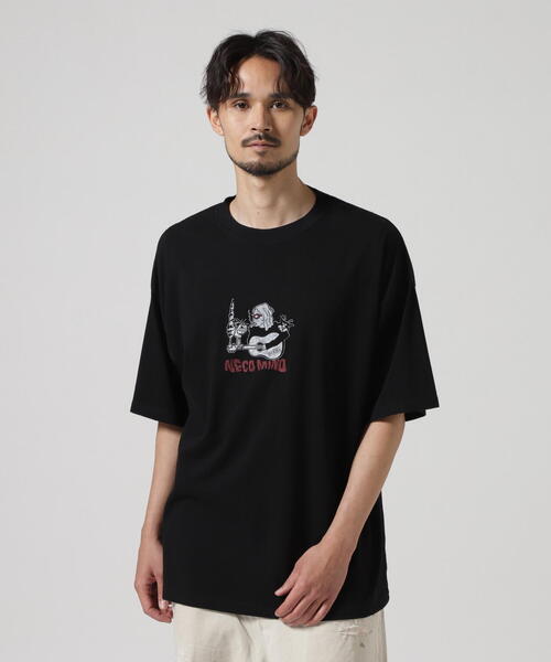 REMI RELIEF（レミレリーフ）の「REMI RELIEF(レミレリーフ) 別注20/-天竺BIGサイズTシャツ(NECO)（Tシャツ/カットソー・メンズ・ブラック/カーキ・L/XL/M）」の8枚目の写真