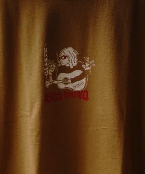 REMI RELIEF（レミレリーフ）の「REMI RELIEF(レミレリーフ) 別注20/-天竺BIGサイズTシャツ(NECO)（Tシャツ/カットソー・メンズ・ブラック/カーキ・L/XL/M）」の3枚目の写真