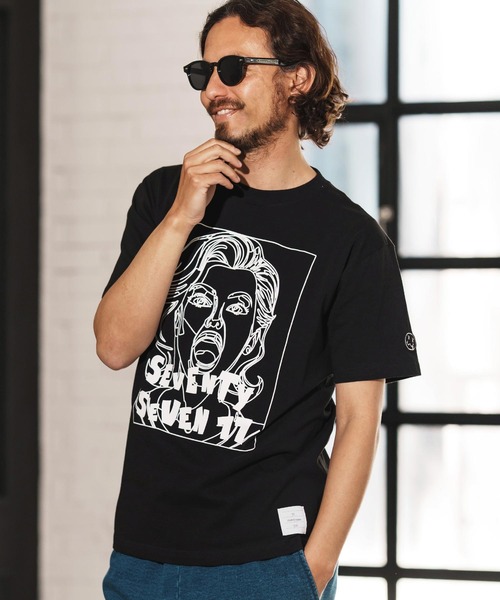 seventy seven(セブンティセブン)の「mt9666-middle onz S-S t-shirts (77LADY) Tシャツ(Tシャツ/カットソー・メンズ・ホワイト/カーキ/ブラック・S/M/L/XL)」の13枚目の写真