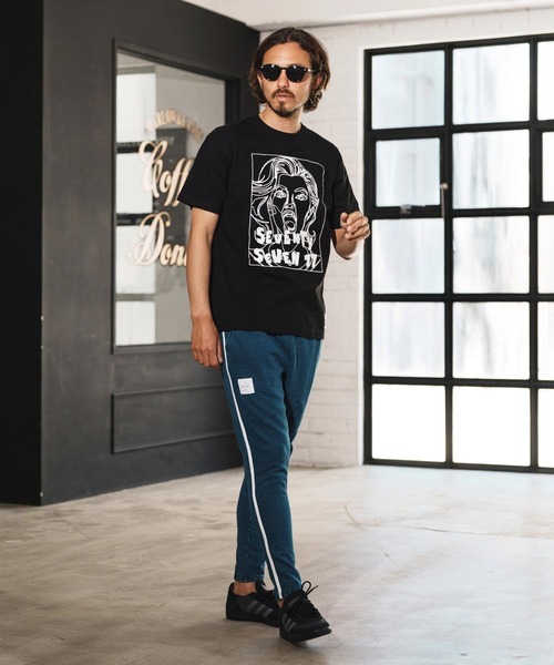 seventy seven(セブンティセブン)の「mt9666-middle onz S-S t-shirts (77LADY) Tシャツ(Tシャツ/カットソー・メンズ・ホワイト/カーキ/ブラック・S/M/L/XL)」の17枚目の写真