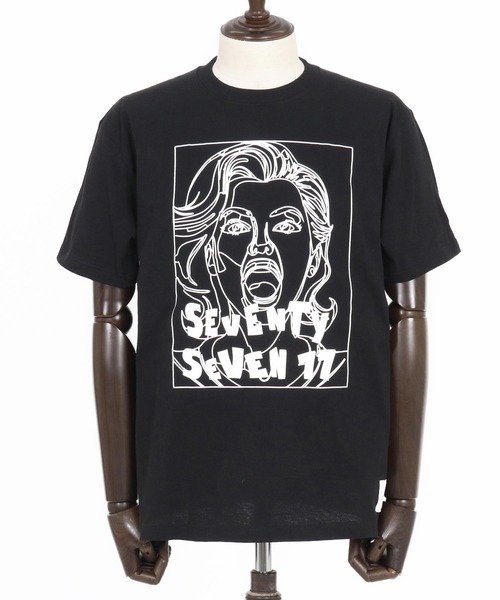 seventy seven(セブンティセブン)の「mt9666-middle onz S-S t-shirts (77LADY) Tシャツ(Tシャツ/カットソー・メンズ・ホワイト/カーキ/ブラック・S/M/L/XL)」の21枚目の写真
