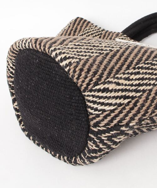 AMERICAN RAG CIE(アメリカンラグシー)の「beej Jute mix 3panel bag(ハンドバッグ・レディース・ブラック/グリーン・FREE)」の6枚目の写真