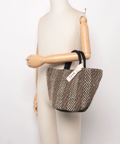 AMERICAN RAG CIE(アメリカンラグシー)の「beej Jute mix 3panel bag(ハンドバッグ・レディース・ブラック/グリーン・FREE)」の7枚目の写真