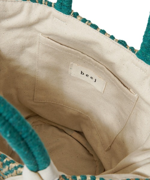 AMERICAN RAG CIE(アメリカンラグシー)の「beej Jute mix 3panel bag(ハンドバッグ・レディース・ブラック/グリーン・FREE)」の10枚目の写真