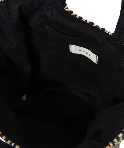 AMERICAN RAG CIE(アメリカンラグシー)の「beej Jute mix 3panel bag(ハンドバッグ・レディース・ブラック/グリーン・FREE)」の5枚目の写真