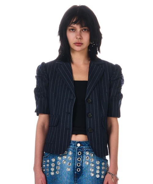 GHATHER SLEEVE CONPACT JACKET