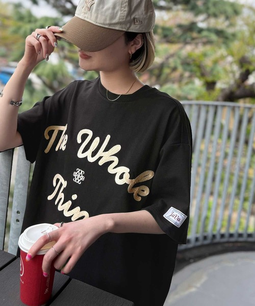 Java(ジャバ)の「《JaVaジャバコラボ》“トレンドを纏う”コード刺繍ロゴ半袖Tシャツ(オーバーサイズ)(Tシャツ/カットソー・レディース・ブラック/ホワイト/オートミール・LARGE/MEDIUM/SMALL/X-LARGE)」の10枚目の写真