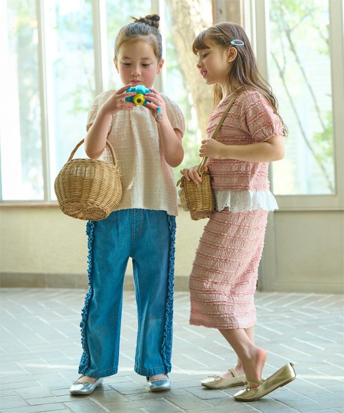 ever closet(エバークローゼット)の「フリルが主役 デニムパンツ(デニムパンツ・キッズ・ブラック/ブルー/サックスブルー・90cm/100cm/110cm/120cm/130cm/140cm/150cm)」の13枚目の写真