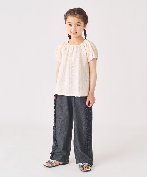 ever closet(エバークローゼット)の「フリルが主役 デニムパンツ(デニムパンツ・キッズ・ブラック/ブルー/サックスブルー・90cm/100cm/110cm/120cm/130cm/140cm/150cm)」の17枚目の写真