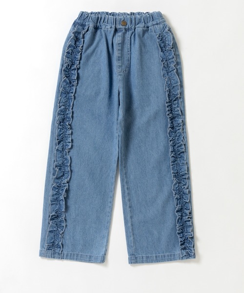 ever closet(エバークローゼット)の「フリルが主役 デニムパンツ(デニムパンツ・キッズ・ブラック/ブルー/サックスブルー・90cm/100cm/110cm/120cm/130cm/140cm/150cm)」の21枚目の写真