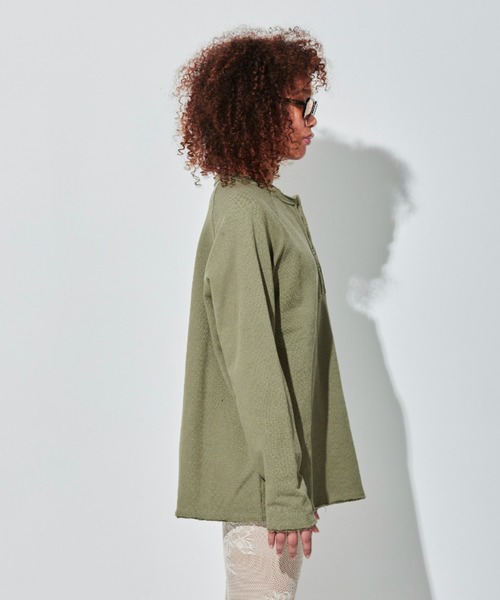 FIG&VIPER（フィグアンドバイパー）の「ヘンリーLOGOワッフルロンT（Tシャツ/カットソー・レディース・ホワイト/カーキ/ブラック・FREE）」の8枚目の写真