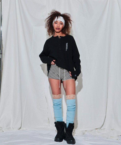 FIG&VIPER（フィグアンドバイパー）の「ヘンリーLOGOワッフルロンT（Tシャツ/カットソー・レディース・ホワイト/カーキ/ブラック・FREE）」の14枚目の写真