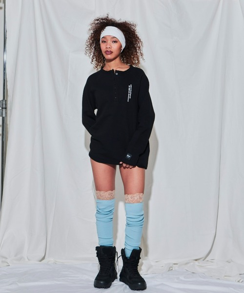 FIG&VIPER（フィグアンドバイパー）の「ヘンリーLOGOワッフルロンT（Tシャツ/カットソー・レディース・ホワイト/カーキ/ブラック・FREE）」の15枚目の写真