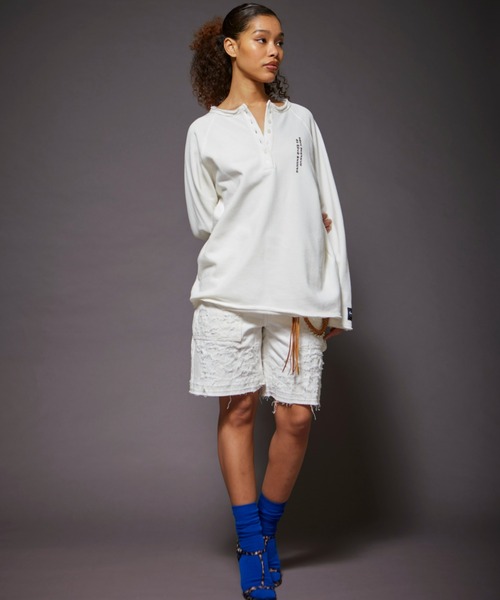 FIG&VIPER（フィグアンドバイパー）の「ヘンリーLOGOワッフルロンT（Tシャツ/カットソー・レディース・ホワイト/カーキ/ブラック・FREE）」の16枚目の写真